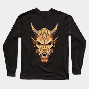 Golden Oni Mask Long Sleeve T-Shirt